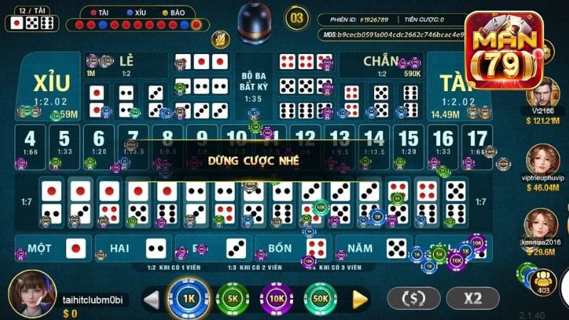 Hệ thống sẽ tự động khoá chức năng đặt cược sau khi hết thời gian tối đa 20s 