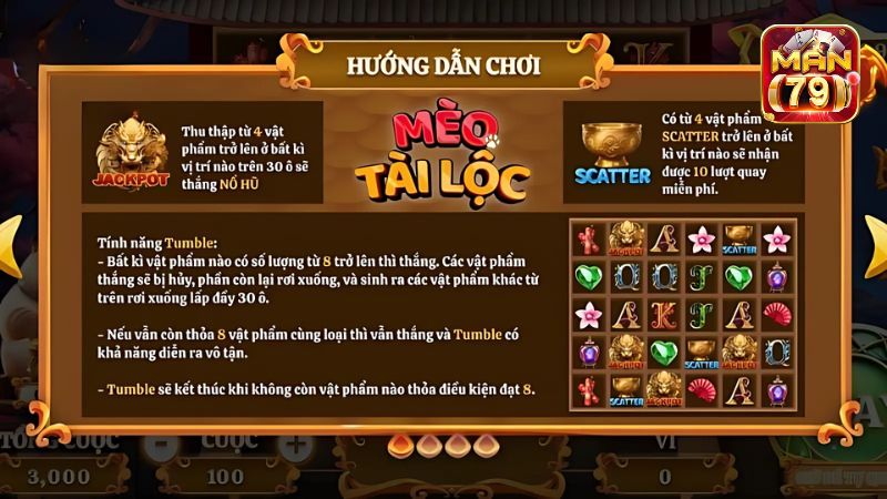 Chế độ Tumble giúp người chơi gia tăng phần thưởng đáng kể
